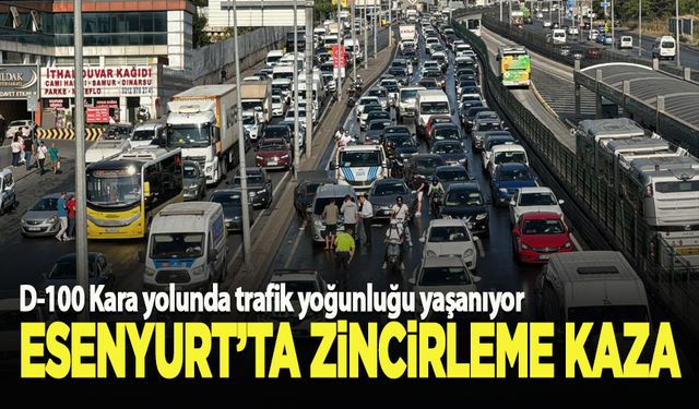 Esenyurt'ta zincirleme kaza, yaralılar var