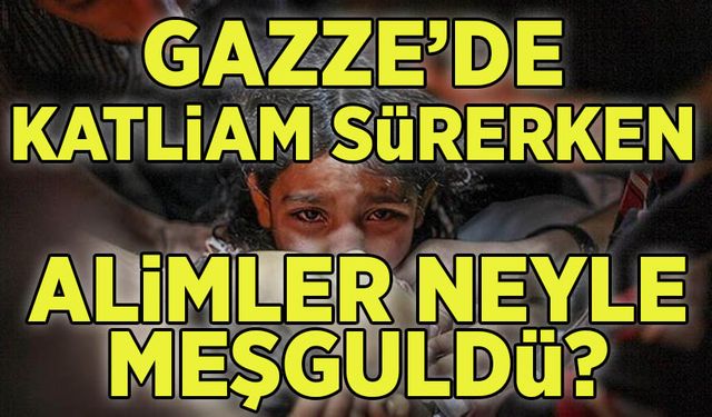 Gazze de katliam sürerken alimler neyle meşguldü?