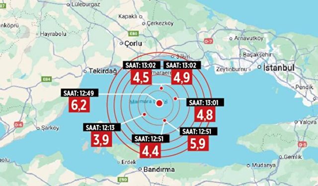 İstanbul'da 266 artçı deprem meydana geldi