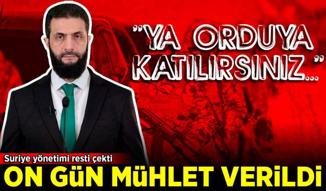 Suriye hükümeti ayrık silahlı gruplara son uyarısını yaptı!