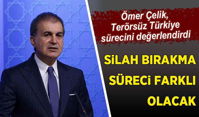 Ömer Çelik, Terörsüz Türkiye sürecini değerlendirdi