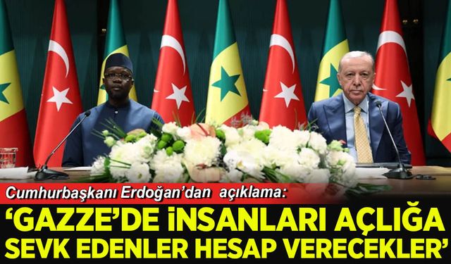 Cumhurbaşkanı Erdoğan: Gazze'de insanları açlığa sevk edenler hesap verecek