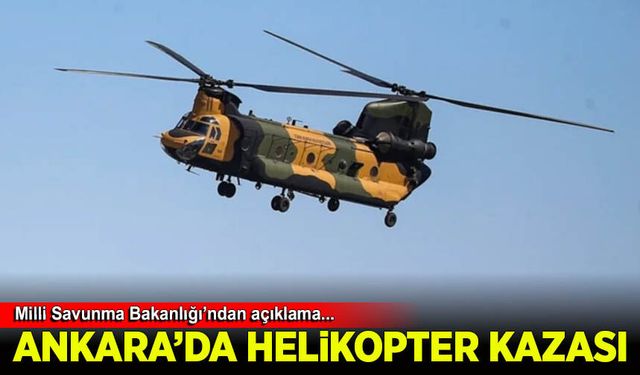 Ankara'da Kara Havacılık Komutanlığı'na ait ağır nakliye kaza kırıma uğradı