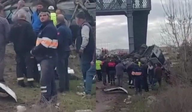 Ankara'da özel halk otobüsü üst geçide çarptı: 4 ölü, çok sayıda yaralı var