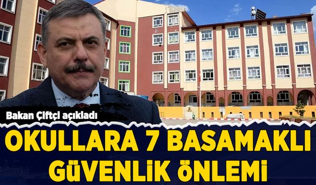 Bakan Çiftçi açıkladı: Okullarda 7 basamaklı önlem