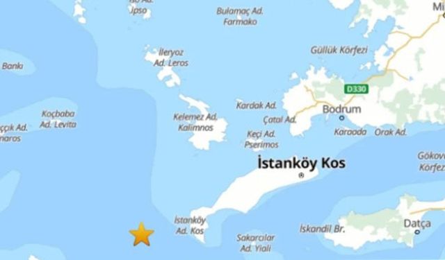Ege Denizi'nde 4.2 büyüklüğünde deprem meydana geldi