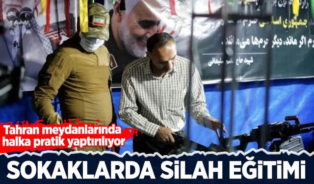 İran'da sokaklarda silah eğitimi verilmeye başlandı