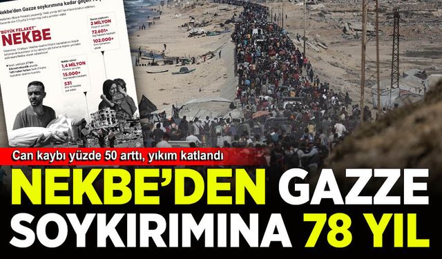 Nekbe’den Gazze soykırımına kadar geçen 78 yıl: Can kaybı yüzde 50 arttı, yıkım katlandı