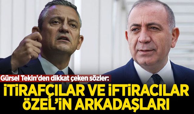 Gürsel Tekin'den dikkat çeken sözler: İtirafçılar ve iftiracılar Özel'in arkadaşları