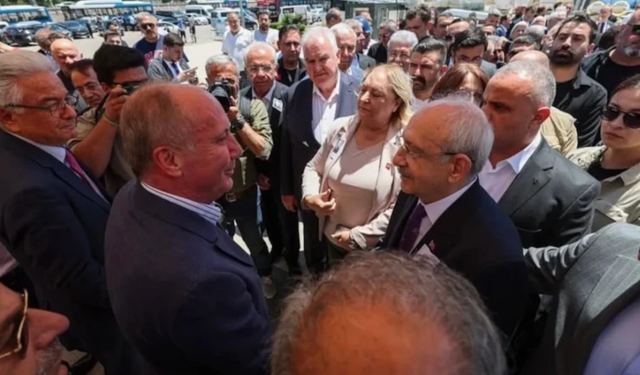 Muharrem İnce ve Kemal Kılıçdaroğlu, cenazede bir araya geldi