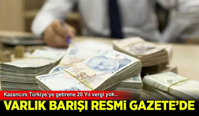 Vergiye yönelik düzenlemeleri içeren kanun Resmi Gazete'de yayımlandı