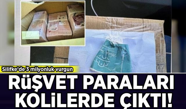 Silifke'de 3 milyonluk vurgun: Rüşvet paraları kolilerde çıktı!