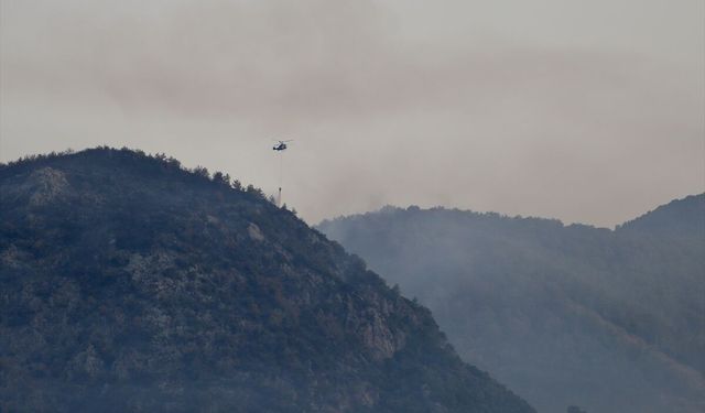 Fethiye'deki orman yangınına müdahale sürüyor