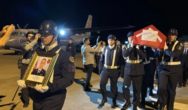 Şehit Uzman Çavuş Mehmet Demirbaş'ın naaşı memleketi Samsun'a ulaştı