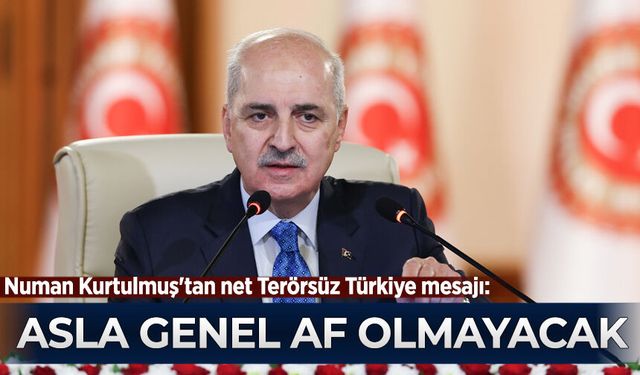 Numan Kurtulmuş'tan net Terörsüz Türkiye mesajı: Asla genel af olmayacak