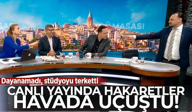 Canlı yayında hakaretler havada uçtu! Dayanamadı, stüdyoyu terketti