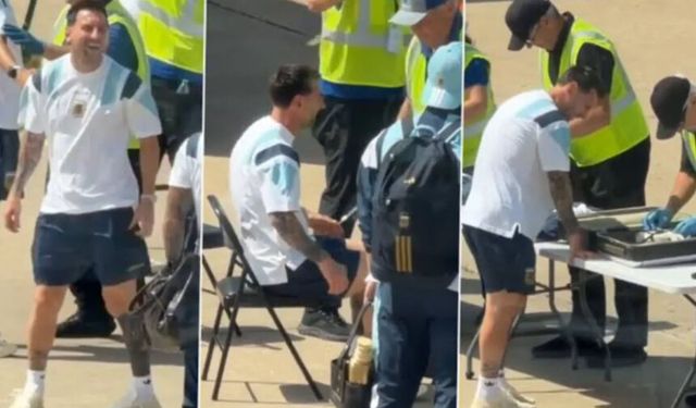 Messi’yi ayak bileklerine kadar didik didik aradılar: Verdiği tepki viral oldu
