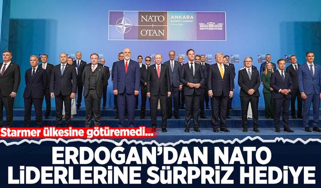 Erdoğan'dan NATO liderlerine sürpriz hediye!