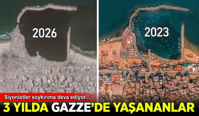 Gazze'de 3 yılda yaşanan yıkımın boyutu görüntülendi