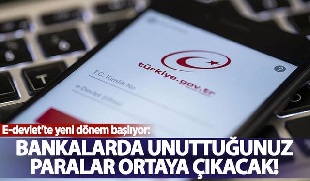 E-devlet'te yeni dönem başlıyor: Bankalarda unuttuğunuz paralar ortaya çıkacak!