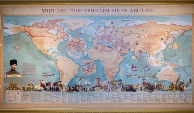 48 ülkedeki 172 Türk şehitliği ve anıtı tek haritada buluştu