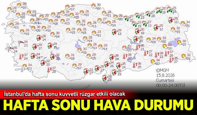 İstanbul'da hafta sonu kuvvetli rüzgar etkili olacak