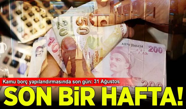Kamu borç yapılandırmasında son gün: 31 Ağustos