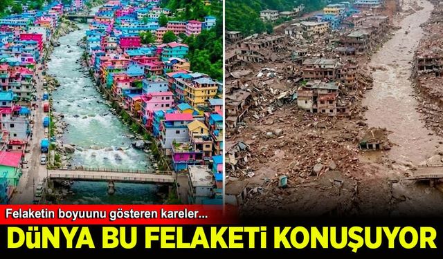 Nepal'de hasarın boyutunu gösteren görüntüler peş peşe geldi: Köyler yok oldu
