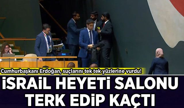 Cumhurbaşkanı Erdoğan, suçlarını tek tek yüzlerine vurdu! İsrail heyeti salonu terk edip kaçtı