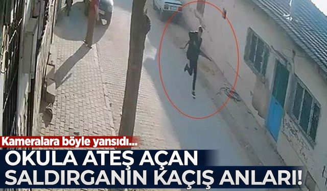Manisa'da okula ateş açan saldırganın kaçtığı anlar ortaya çıktı