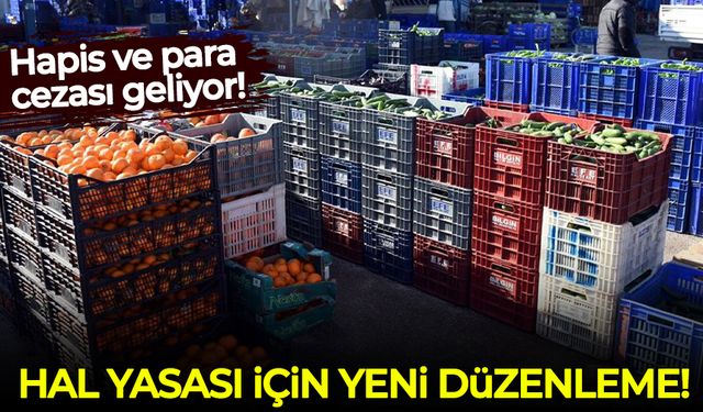 Hal Yasası için yeni düzenleme: Hapis ve para cezası geliyor