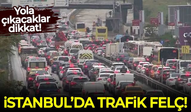 İstanbul'da trafik felç! Yola çıkacaklar dikkat: Yoğunluk yüzde 90'a dayandı