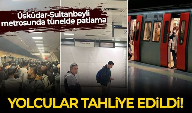 İstanbul'da metroda patlama sesleri! Yolcular tahliye edildi