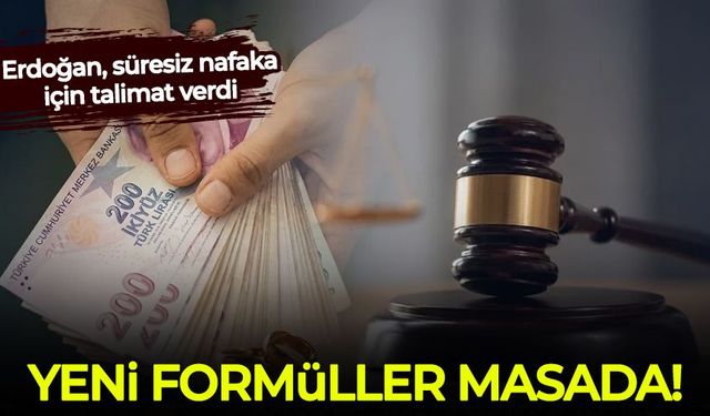 Erdoğan, süresiz nafaka için talimat verdi: Yeni formüller masada!