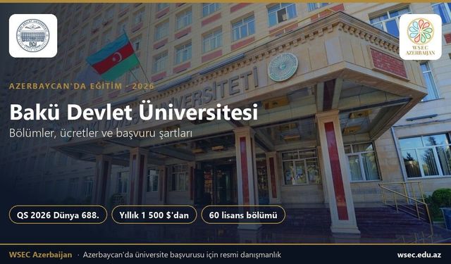 Bakü Devlet Üniversitesi'nde Bölümler, Ücretler ve Başvuru Şartları