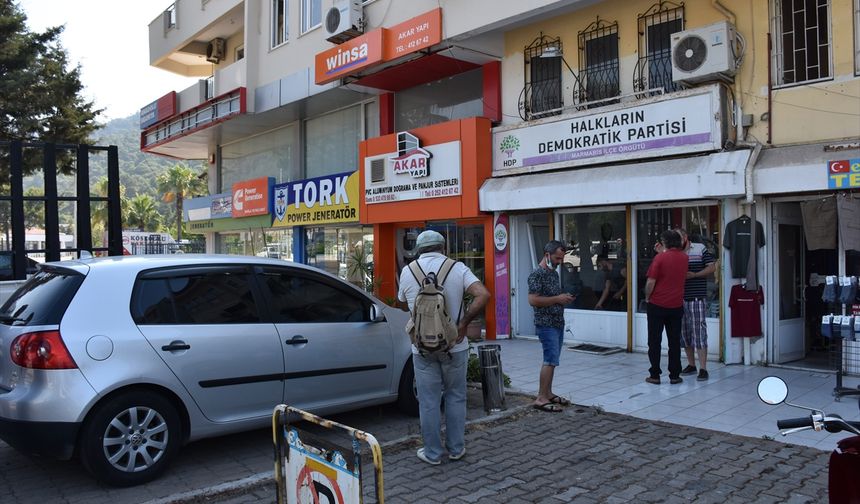 Marmaris'te HDP binasına pompalı tüfekle ateş açan şüpheli gözaltına alındı