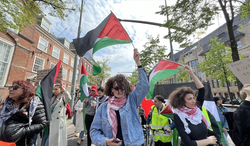 Hollanda’da işgalci İsrail'in Mescid-i Aksa baskını protesto edildi