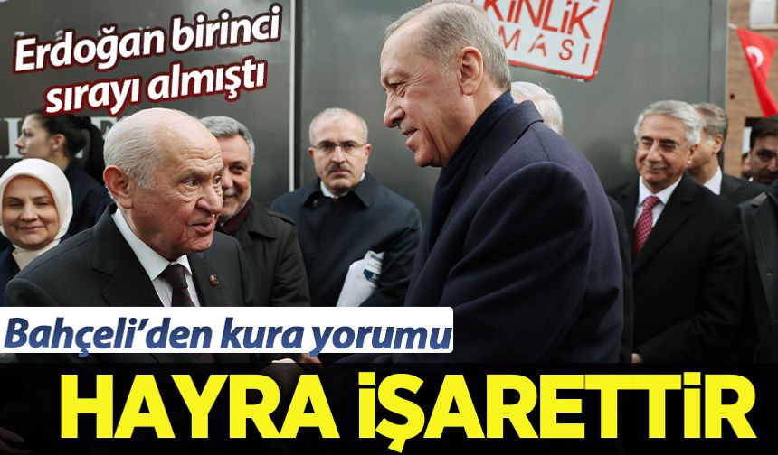 Bahçeli 'YSK'nin pusula kurasını' işaret etti: Hayra işarettir