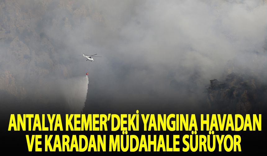 Antalya Kemer'deki yangına müdahale sürüyor
