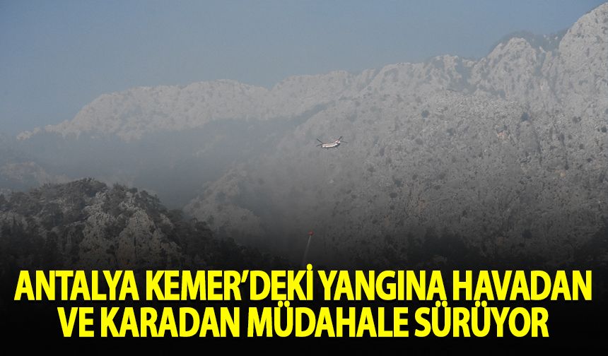 Antalya Kemer'deki yangına havadan ve karadan müdahale sürüyor