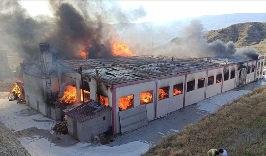 Kastamonu'da kapı fabrikasında yangın çıktı