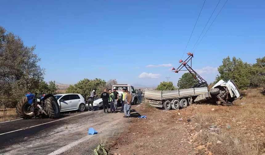 Diyarbakır'da zincirleme feci kaza: 1 ölü 6 yaralı