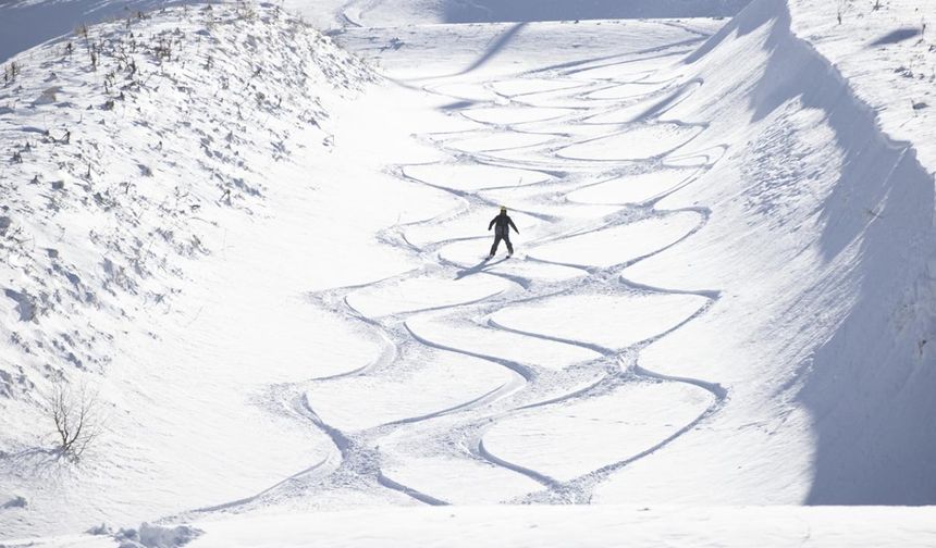 Palandöken'de kar kalınlığı 92 santimetre ölçüldü