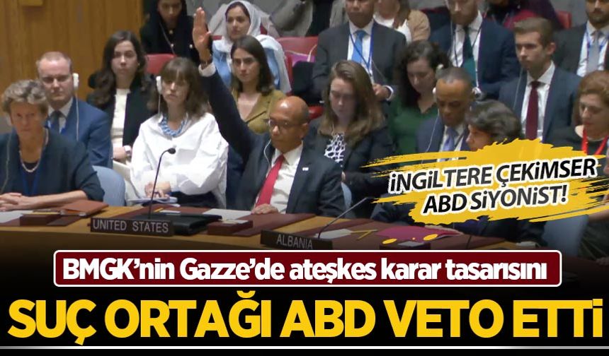 ABD, BMGK'de Gazze'de acilen insani ateşkes talep edilen karar tasarısını veto etti