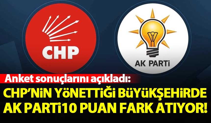 CHP'nin yönettiği büyükşehirde AK Parti 10 puan fark atıyor!