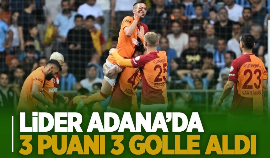 Galatasaray nefes kesen maçta hata yapmadı, Adana Demirspor'u 3 golle geçti