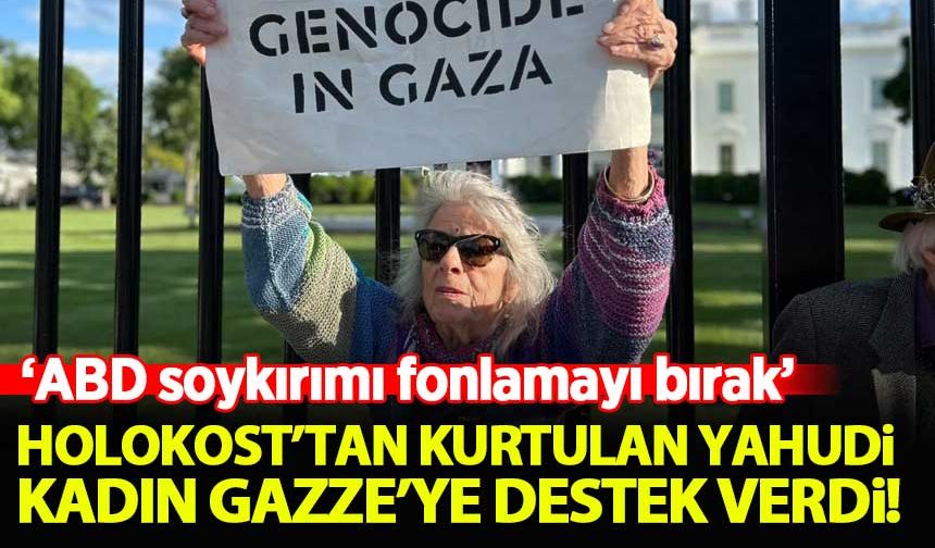 Holokost'tan kurtulan Yahudi kadın, Gazze'deki katliamı protesto etti