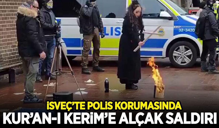 İsveç'te polis koruması altında Kur'an-ı Kerim'e alçak saldırı