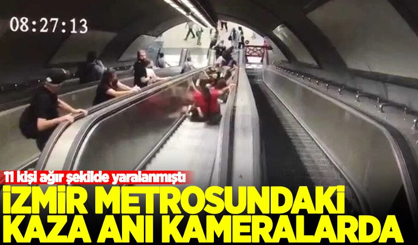 İzmir metrosundaki kaza anı kamerada