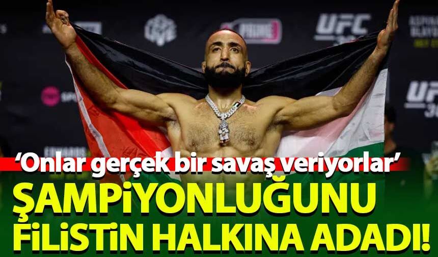 UFC şampiyonu Belal Muhammed şampiyonluğunu Filistin halkına adadı!